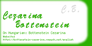 cezarina bottenstein business card